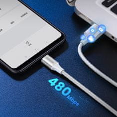 Ugreen Pleteni kabel USB-A - USB-C QC 3.0 3A 1,5 m - bijeli