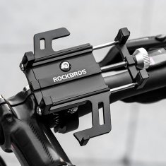 ROCKBROS Držač za telefon za volan bicikla od aluminijske legure - crni