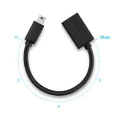 Ugreen Mini USB-B (muški) - USB-A (ženski) OTG adapter 10 cm - sivi
