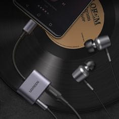 Ugreen USB-C audio adapter - USB-C + 3,5 mm mini priključak - sivi