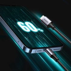 Ugreen Lightning kabel za iPhone - USB-C 2.0 MFi 1 m - sivi