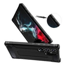 HURTEL Hibridna oklopna futrola za Samsung Galaxy S25 Ultra - crna