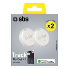 SBS Lokator ključeva za bicikl kompatibilan s Apple Find My Track My Circle bijeli - 2 kom.
