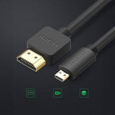 Ugreen Audio video kabel microHDMI - HDMI 2.0 2 m crni
