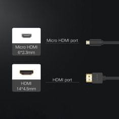 Ugreen Audio video kabel microHDMI - HDMI 2.0 2 m crni