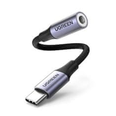 Ugreen Adapter za slušalice mini priključak 3,5 mm (ženski) - USB-C (muški) 10 cm - sivi