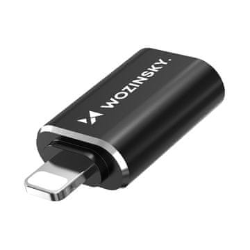 WOZINSKY iPhone Lightning na USB-A OTG adapter - crni