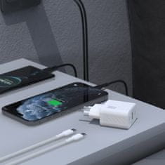 DUDAO A27 MaxC USB-C USB-A GaN 35W zidni punjač - bijeli