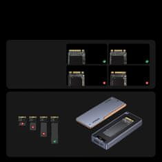 Ugreen M.2 NVMe SSD kućište s aktivnim hlađenjem USB4 40Gb/s - sivo