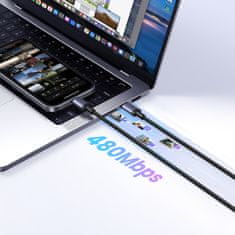 Ugreen USB-C PD 240W 3m kabel - crni