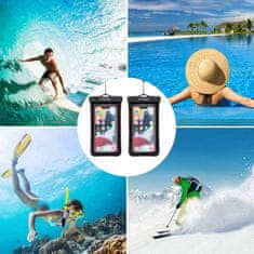 WOZINSKY Zaštitna vodootporna futrola za telefon 187x110 mm - crna