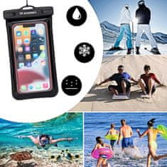 WOZINSKY Zaštitna vodootporna futrola za telefon 187x110 mm - crna