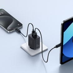 BASEUS Cube Pro 30W USB-C USB-A zidni punjač - crni