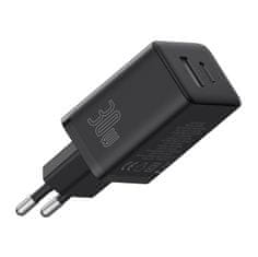 BASEUS Cube Pro 30W USB-C USB-A zidni punjač - crni