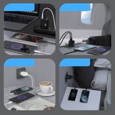 DUDAO A27 MaxC USB-C USB-A GaN 35W zidni punjač - crni
