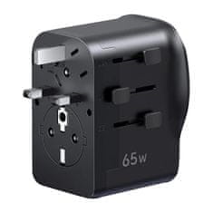 Ugreen Putni AC adapter s USB-C USB-A punjačem 65W - crni