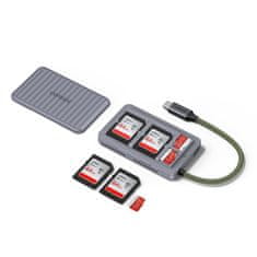 Ugreen Čitač memorijskih kartica SD microSD USB-C - sivi