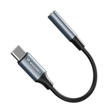 WOZINSKY USB-C na 3,5 mm mini priključak - crni