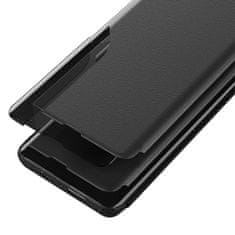 HURTEL Eko kožna futrola View s preklopom i postoljem za iPhone 16e - crna