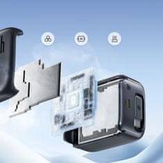 BASEUS EnerCore CJ11 45W USB-C zidni punjač s uvlačivim USB-C kabelom - crni