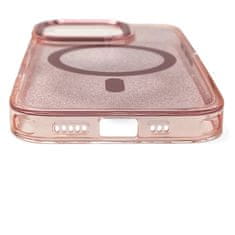 HURTEL Glitter maskica MagSafe za iPhone 16e - roza
