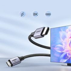 Ugreen Mini HDMI kabel - HDMI 2.1 8K 1m - sivi