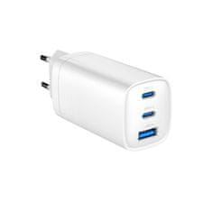 Gembird TA-UC-PDQC65-01-W 65W GaN USB PD brzi punjač bijeli