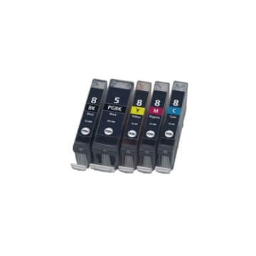 PremiumPrint Set od 5 patrona CLI 8, PGI 5 za Canon (4 boje)
