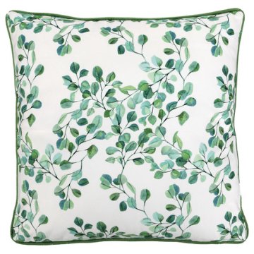 Autronic Jastuk s punjenjem - baršun, 45 x 45 cm, grane sa zelenim lišćem (UBR126-1)