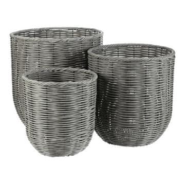 Autronic Navlaka od umjetnog ratana metalna konstrukcija, siva, cijena za set od 3 komada (PLA109 SIVA)