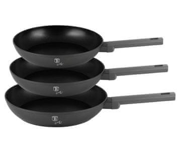 Berlingerhaus Set tava s titanskim premazom BH-8138 3 kom. antracit kolekcija