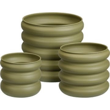 ProGarden Set cvjetnih posuda KO-FZ1002780 okrugle 3 kom svijetlozelene