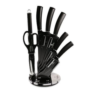 Berlingerhaus Set noževa BH-2565 in a stand 8 pcs Black Silver Collection