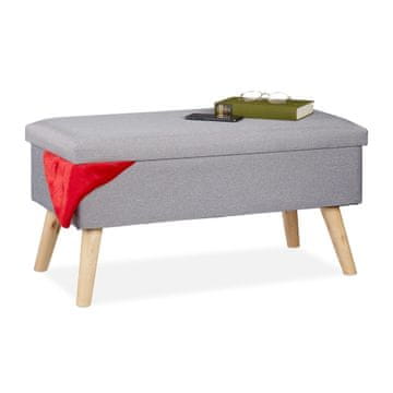 Northix Tapecirana klupa za odlaganje, poliesterska tkanina, do 136 kg, elegantan dizajn
