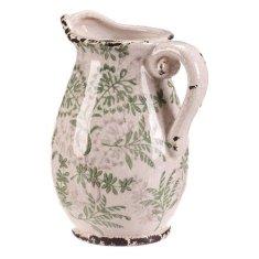 Autronic Pakiranje cvijeća keramička - retro šalica, veličina L, zeleni dekor (KEX6015-L)