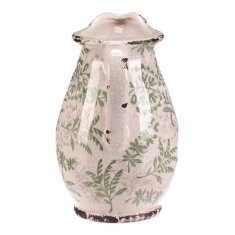 Autronic Pakiranje cvijeća keramička - retro šalica, veličina L, zeleni dekor (KEX6015-L)