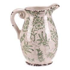 Autronic Pakiranje cvijeća keramička - retro šalica, veličina L, zeleni dekor (KEX6015-L)