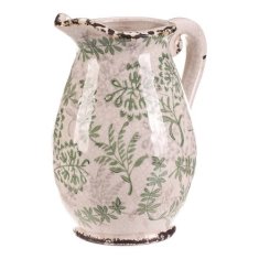 Autronic Pakiranje cvijeća keramička - retro šalica, veličina L, zeleni dekor (KEX6015-L)