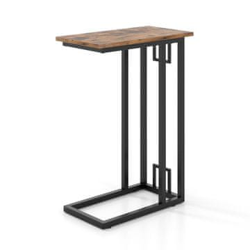 Northix C oblikovani bočni stolić metalni okvir 48x26x66 cm