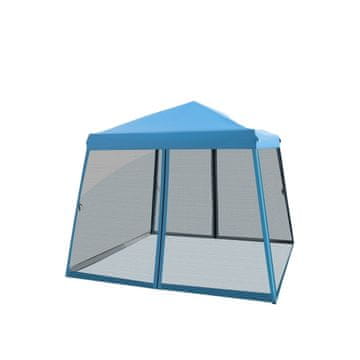 Northix Vrtni šator 3x3 m s mrežom i UV50+ zaštitom plavi