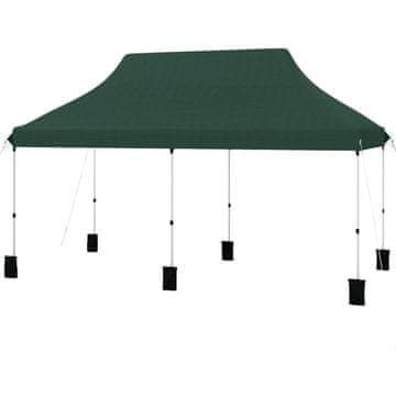 Northix Vrtni šator 3x6 m Oxford podesiva visina zeleni