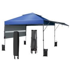 Northix Vrtni šator 3x5.3 m s tendama UV50+ plavi