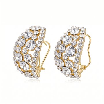 VIVVA® Elegantne ženske naušnice bijelo-zlatne 1.4x2.5 cm od legure cinka, lagan i luksuzan dizajn za svaku priliku | DIAMIMA