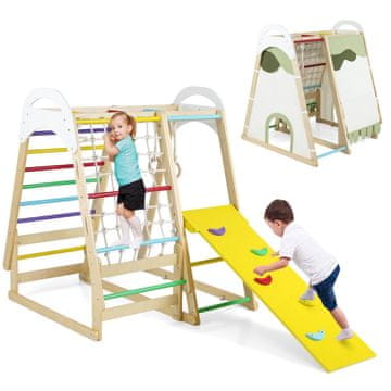 Northix 6-u-1 drveni dječji set za igru 115x108x127 cm bukva