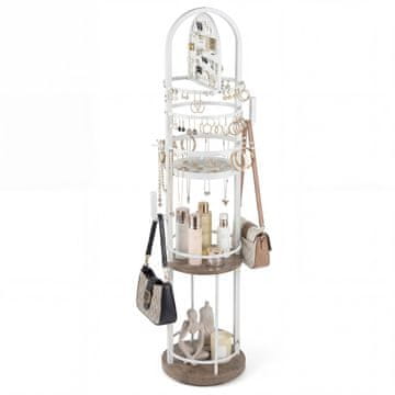 Northix Rotirajući organizator za nakit 360° metalni 33x33x148 cm