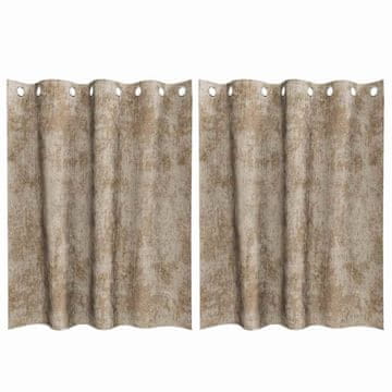 Vidaxl Baršunaste zavjese 2 pcs Šampanjca 140 x 140 cm Baršun