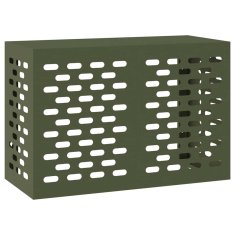 Vidaxl Pokrov za klima uređaj Maslinovo zelena 90 x 40 x 60 cm Čelik