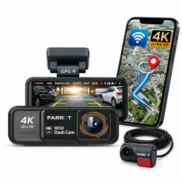 Farrot A8 4K UHD Dashcam (3840×2160), Dual Camera, GPS, WiFi, ADAS, WDR Night Vision, Parking Mode, microSD 256GB