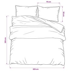 Vidaxl Set posteljine za poplun tamnosivi 225x220 cm pamučni