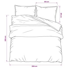 Vidaxl Set posteljine za poplun crno-bijeli 200x220 cm pamučni